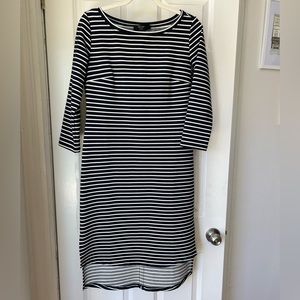 Brass Striped Navy Dress S